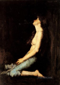 Jean Jacques Henner Painting - Solitude nude Jean Jacques Henner